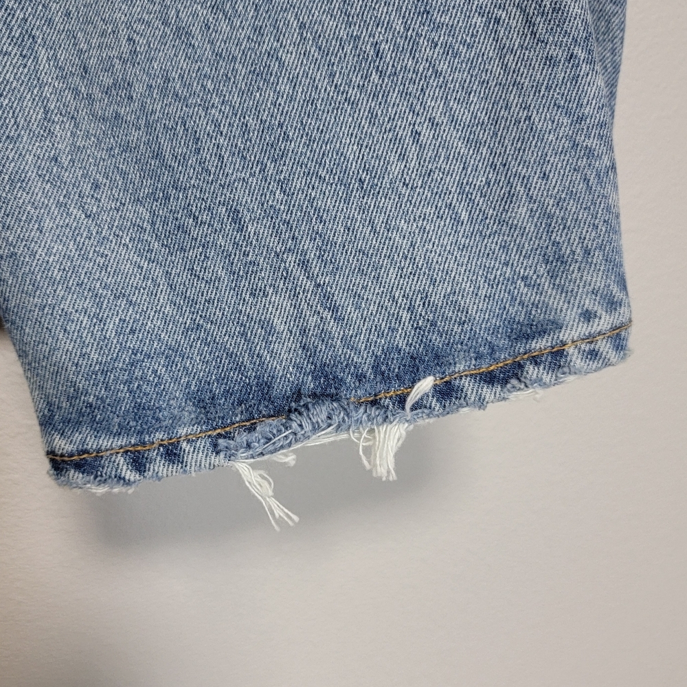 Agolde anthropologie Riley distressed light wash denim button fly jeans - Picture 9 of 9